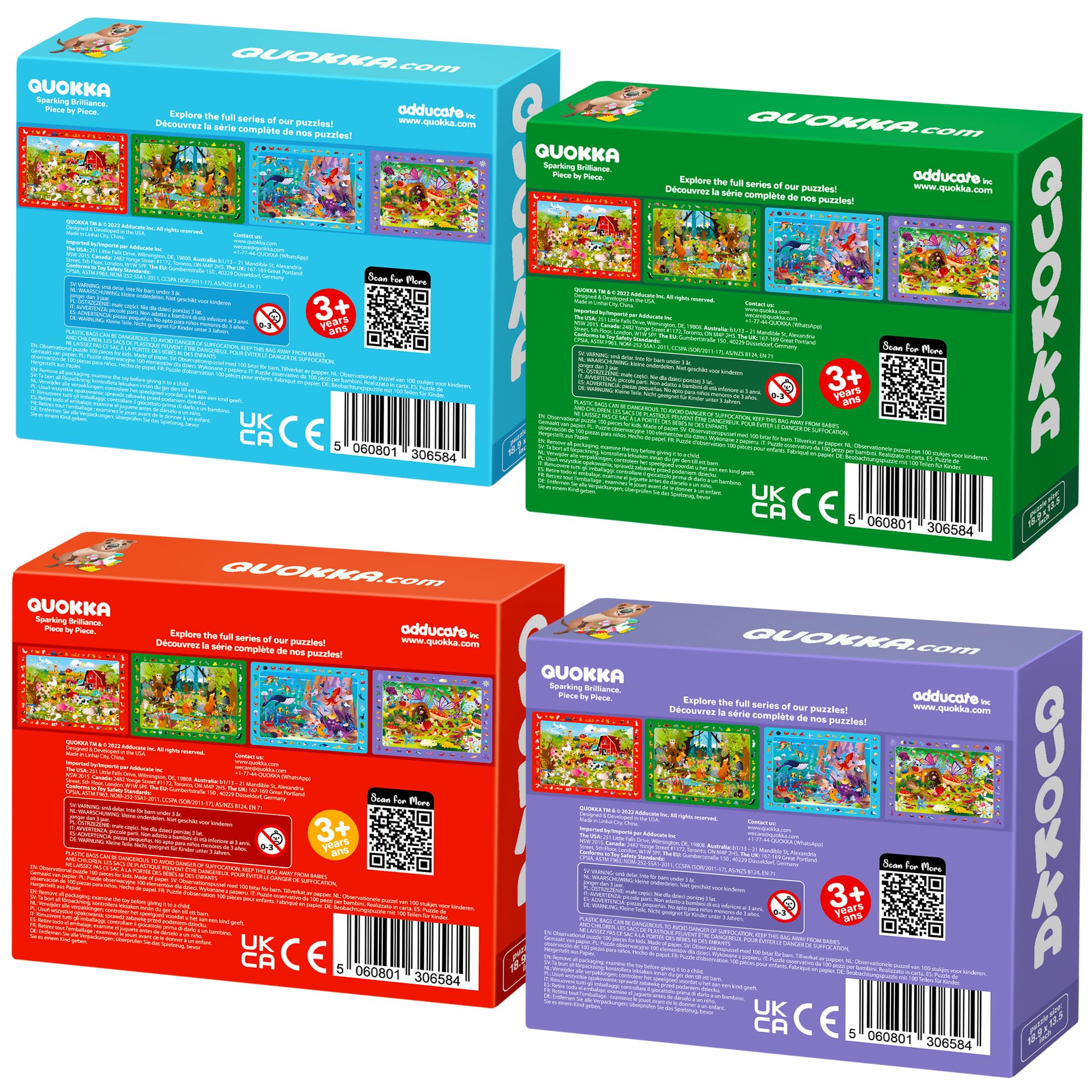 QUOKKA 100-piece puzzles long play engagement – high-detail art keeps kids engaged longer.