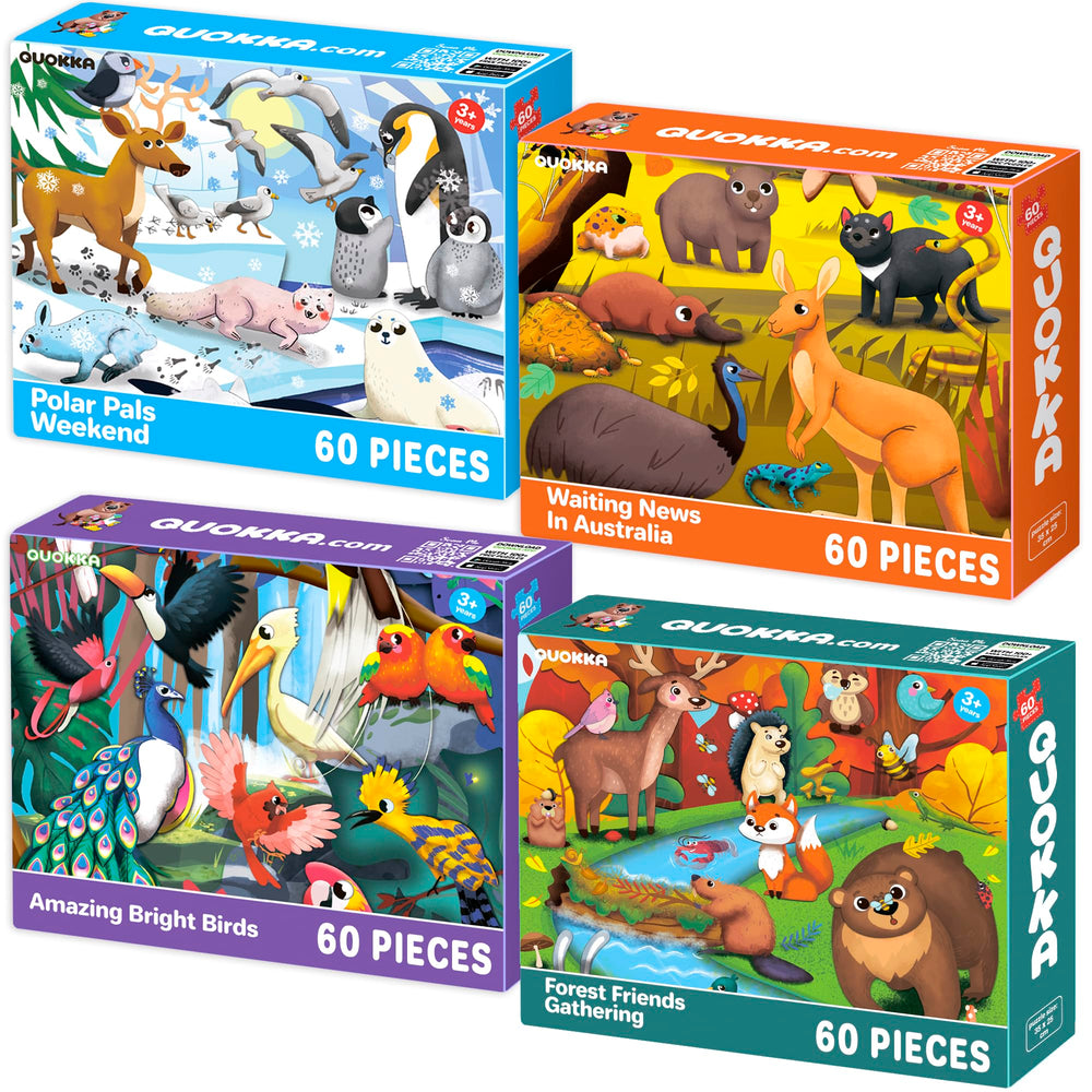 QUOKKA polar puzzle image boosts focus and fine motor skills with a chilly Arctic scene.