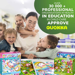 QUOKKA puzzles sixty-piece-set in action promotes durable skill-building.