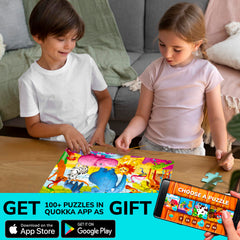 QUOKKA Puzzles Unique piece shapes aid quick fitting and spatial skills.