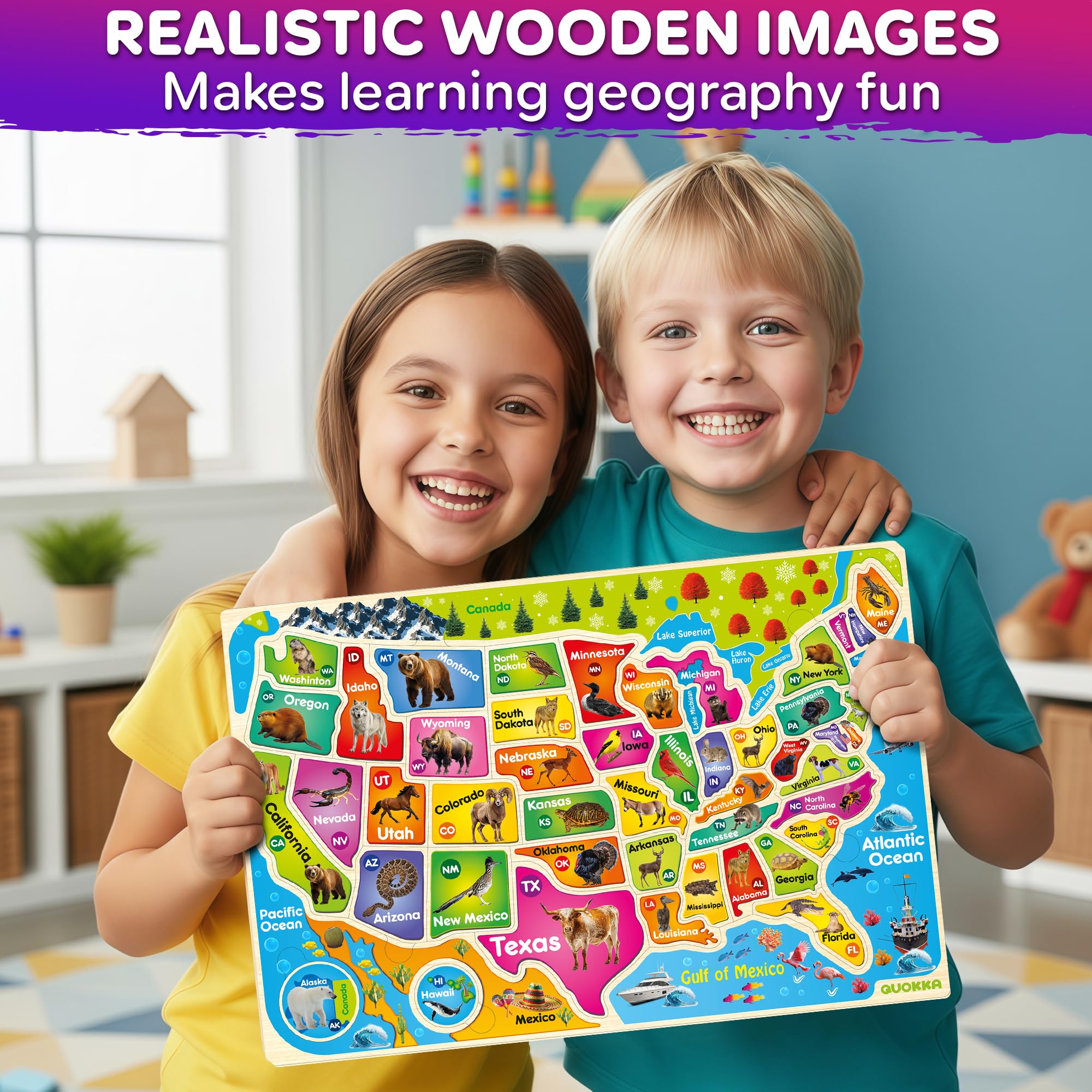 QUOKKA Puzzles toddler-friendly pieces with smooth edges fit small hands comfortably.