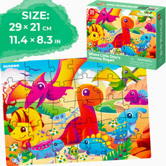 QUOKKA toddler puzzle featuring Amazon rainforest animals boosts color recognition.