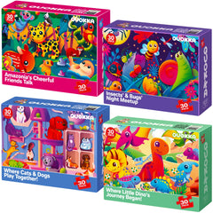 QUOKKA toddler puzzle with dinosaur design supports early problem-solving.
