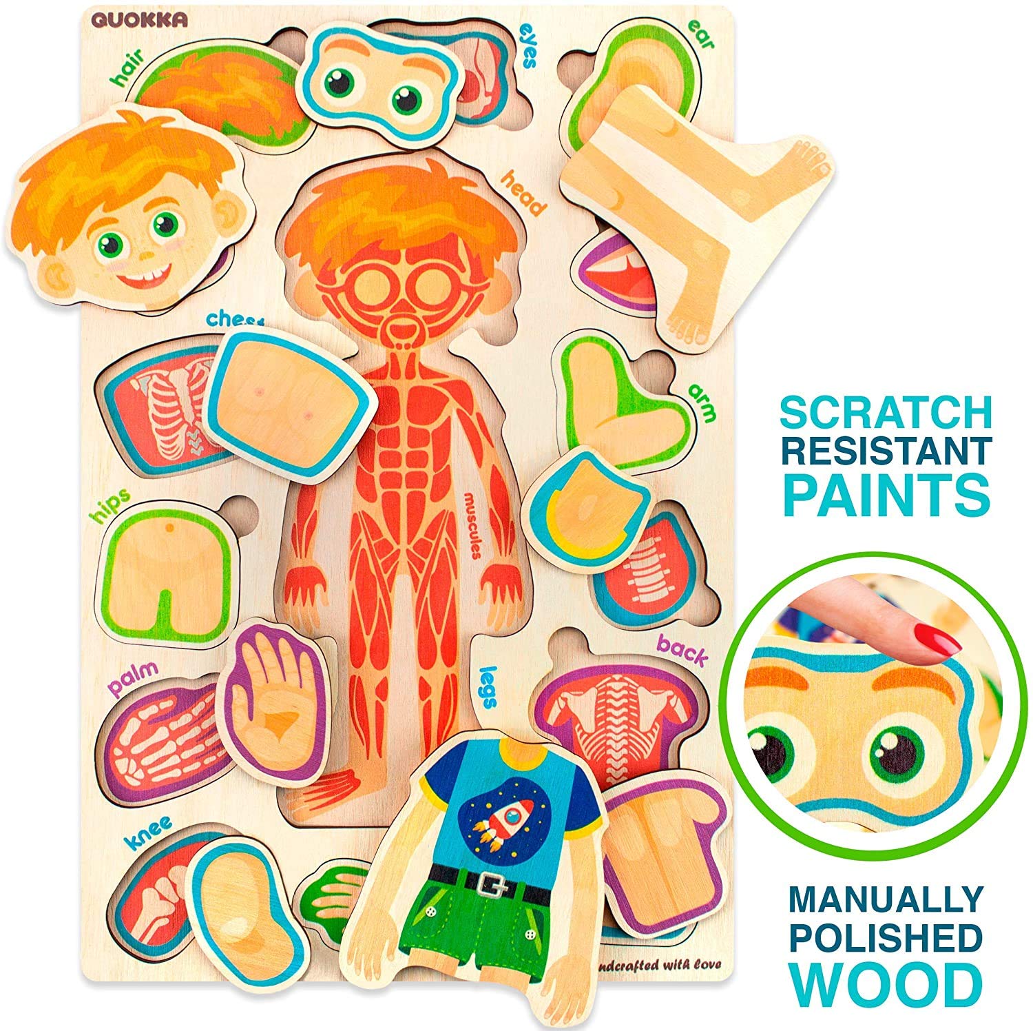 QUOKKA Puzzles offer durable boards with kid-friendly shapes for repeated use
