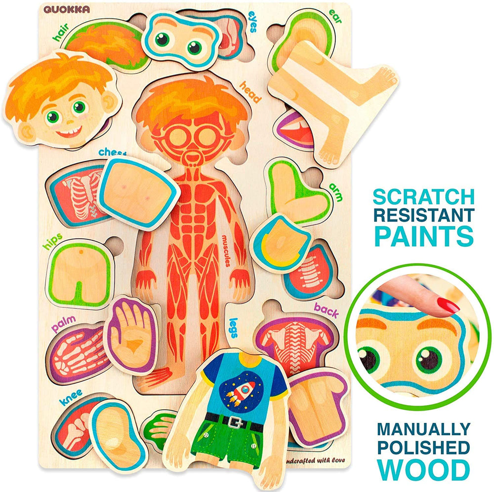QUOKKA Puzzles offer durable boards with kid-friendly shapes for repeated use