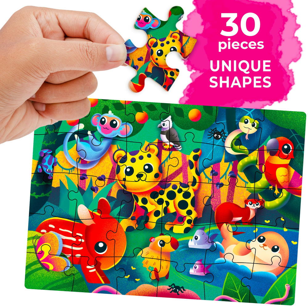 QUOKKA large floor puzzle with storage box keeps play tidy.