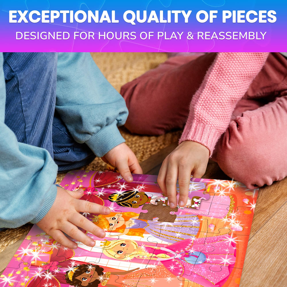 QUOKKA Puzzles easy-grasp edges support small hands during puzzle time.