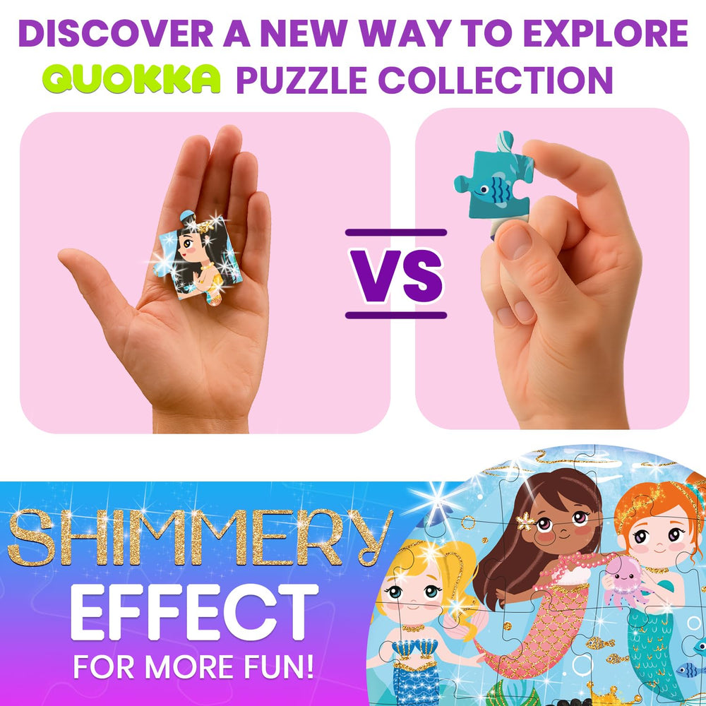 QUOKKA Puzzles shimmer fairies 30-piece set inspires magical narratives and focus.