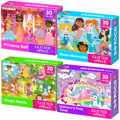 QUOKKA Puzzles shimmer mermaids 30-piece set boosts imaginative play and fine motor development.