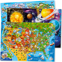 QUOKKA USA map collection puzzle for kids promotes geography learning through hands-on play.