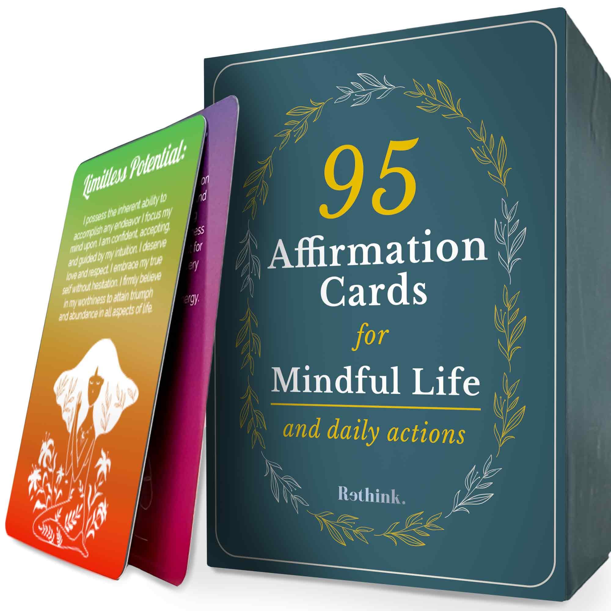 QUOKKA Rethink 95 card close-up with daily affirmation for mindful mornings.
