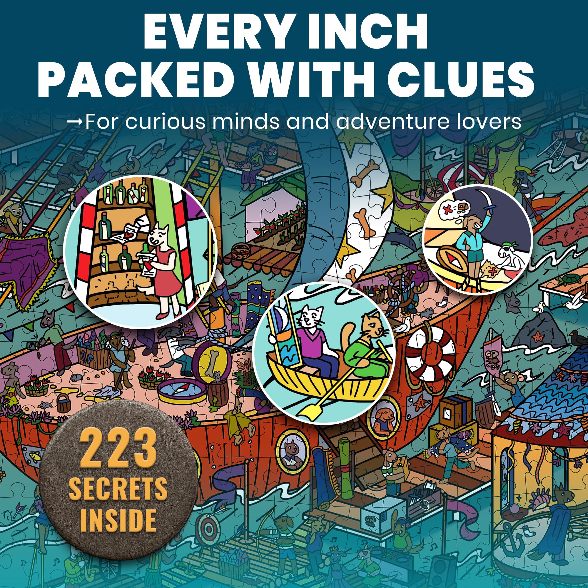 QUOKKA sealed envelopes with missions and mini games for extended puzzle fun