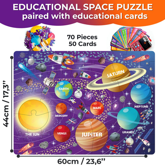 QUOKKA solar system puzzle board layout highlights planet arrangement for classroom play