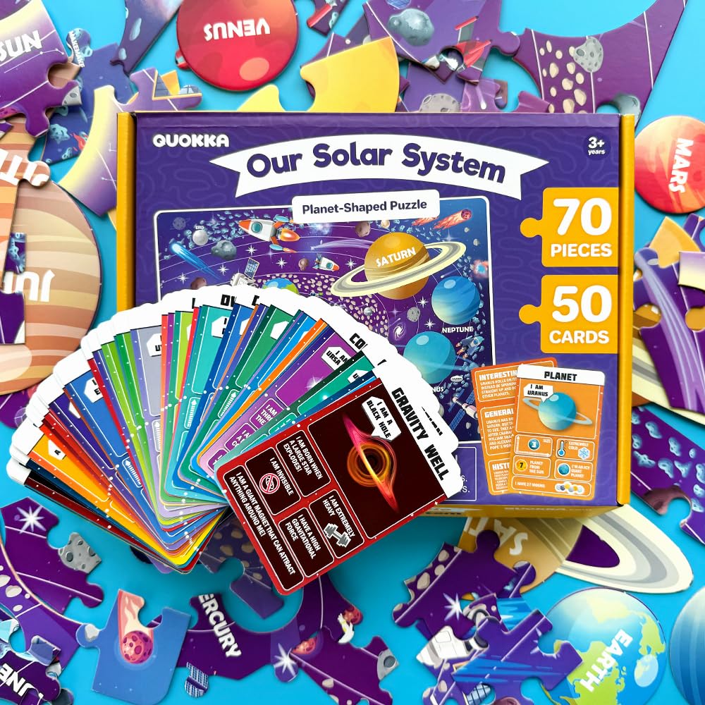 QUOKKA solar system puzzle learning activity supports solo and group learning