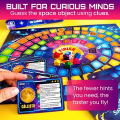 QUOKKA Space Board Game mission clues encourage quick thinking during gameplay.