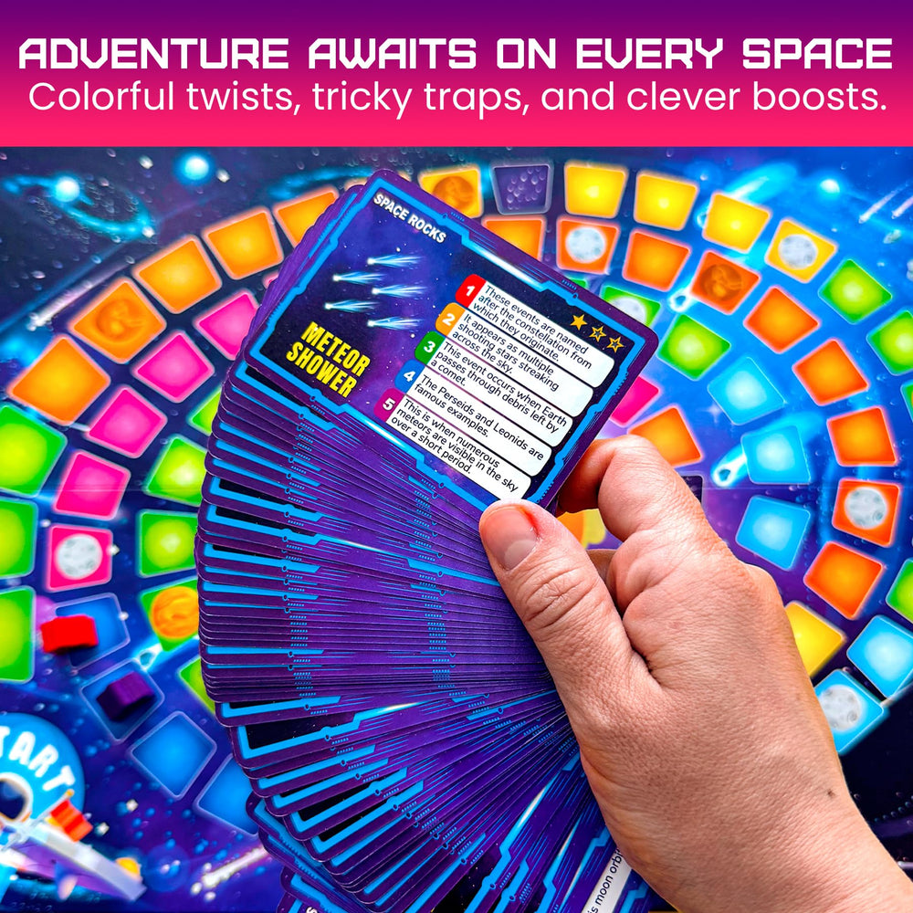 QUOKKA Space Board Game board includes traps and black holes for twists.