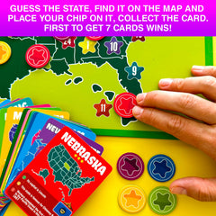 QUOKKA States clues and points encourage guessing and friendly competition