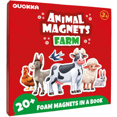 QUOKKA travel magnetic puzzles: open play book with animal magnets for imaginative storytelling