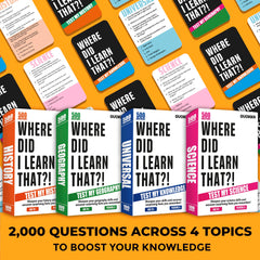 QUOKKA trivia card game back displays answers for easy verification.