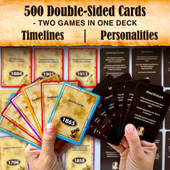 QUOKKA USA History personality deck helps guess famous figures with clues and teamwork