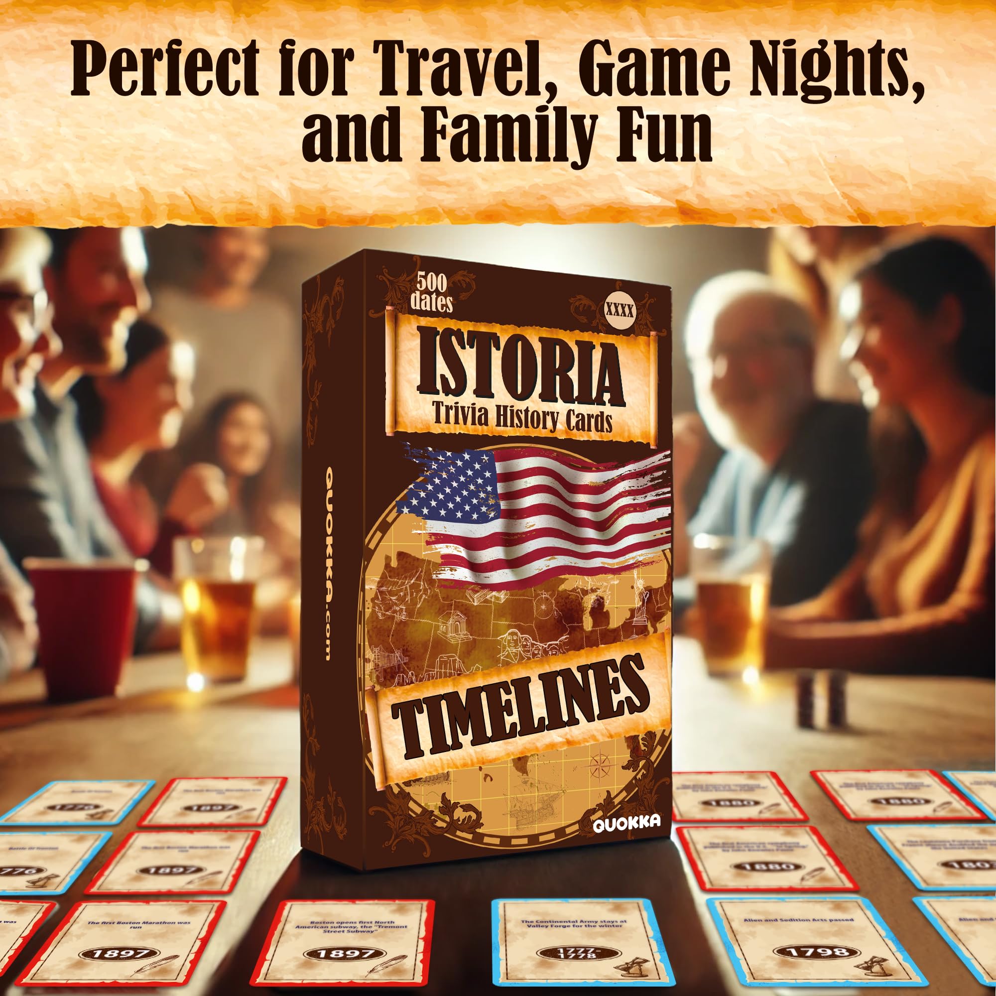 QUOKKA USA quiz clues card makes guessing enjoyable for groups and solo play