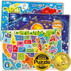 QUOKKA USA states puzzle aids capitals learning and fine motor skills