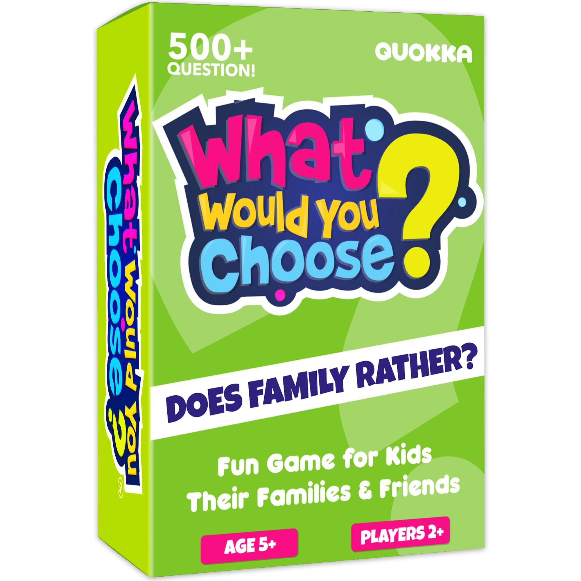 QUOKKA What Would You Choose Family Edition card game in action during family night