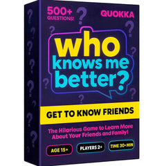 QUOKKA Who Knows Me Better? Classic Edition box cover sparks family game night excitement