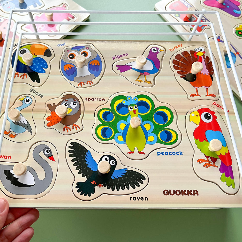 QUOKKA wooden puzzle set offers durable, kid friendly play for toddlers