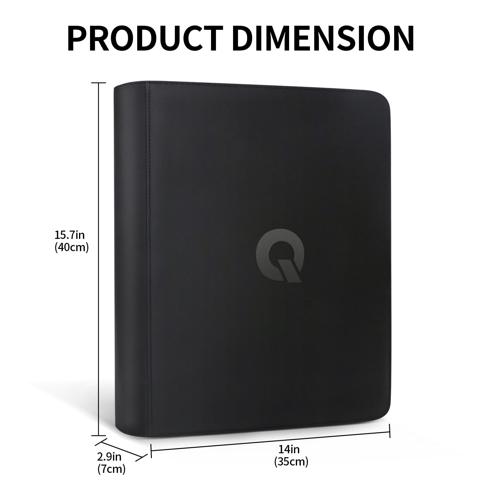 Qurhafoo toploader binder opened to reveal 36 pages with nine pockets each.