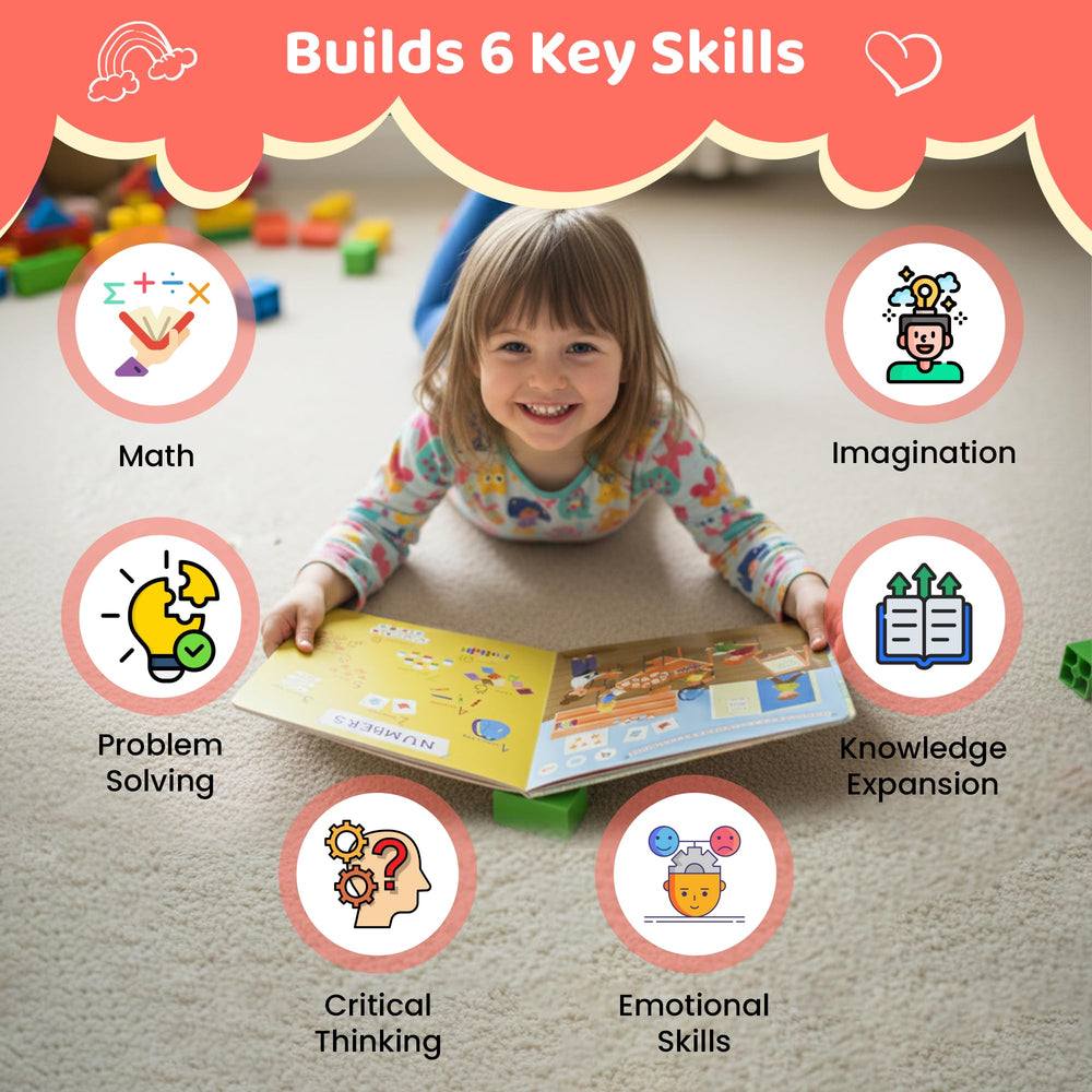 QuTZ child enjoys reading with colorful pages and friendly audio feedback.