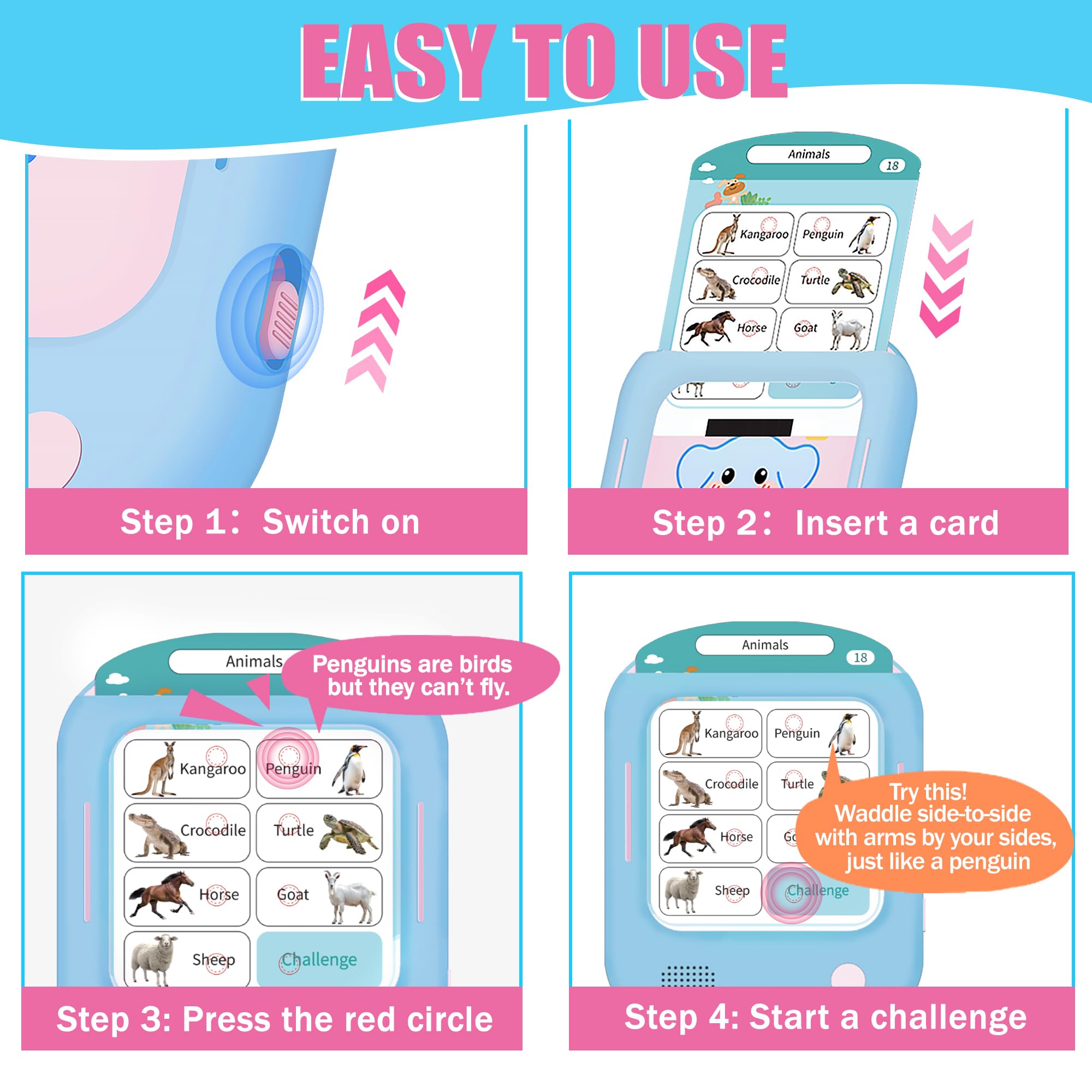 QuTZ game card panel shows activities like odd one out and comparisons
