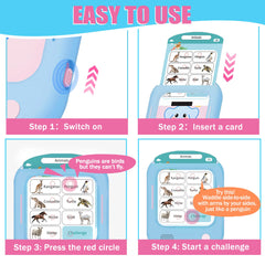 QuTZ game card panel shows activities like odd one out and comparisons