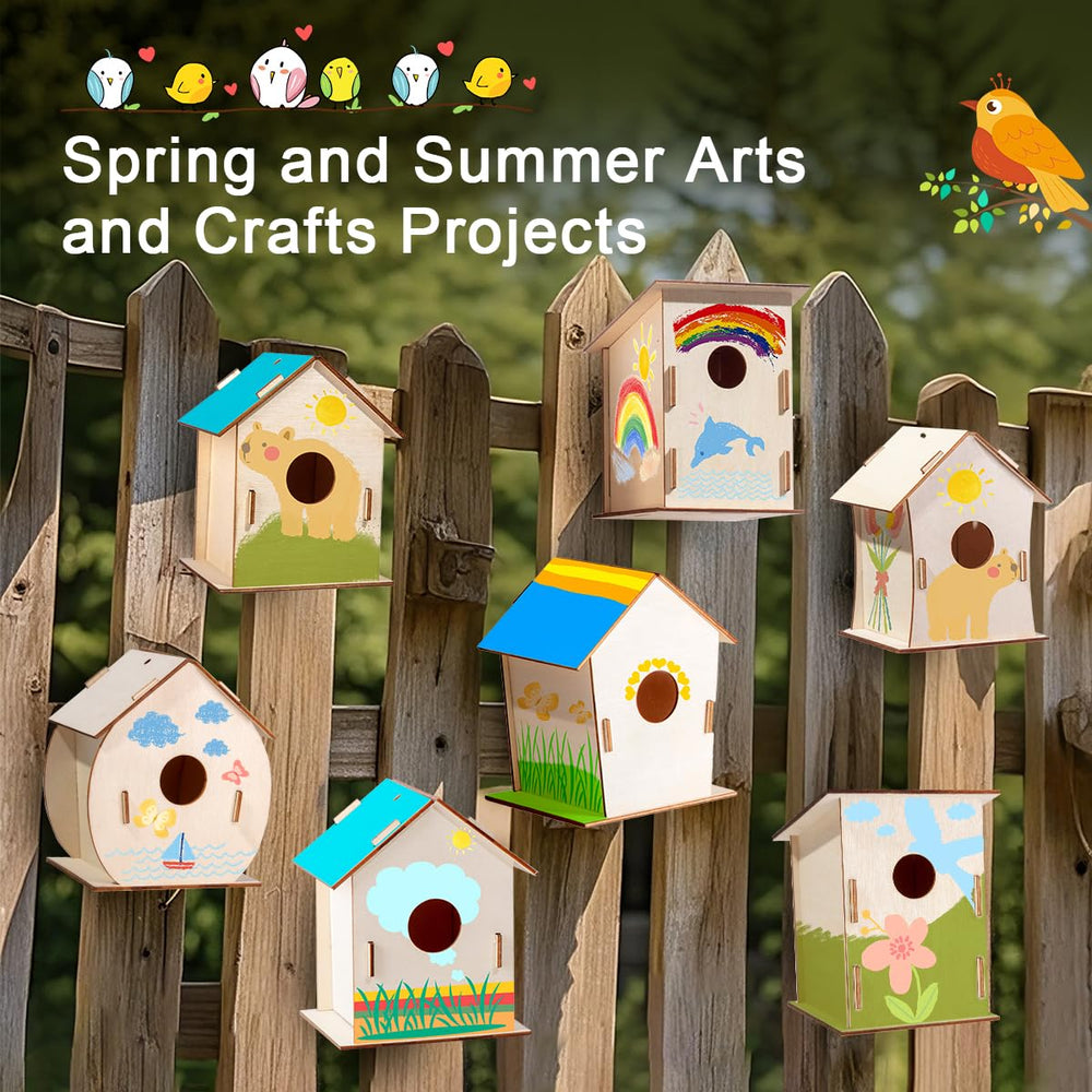 QUYSK birdhouse kit 24-pack ideal for parties, camps, and spring projects.