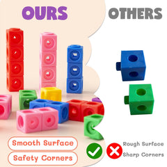 QUYSK lightweight durable plastic cubes are safe for little hands.
