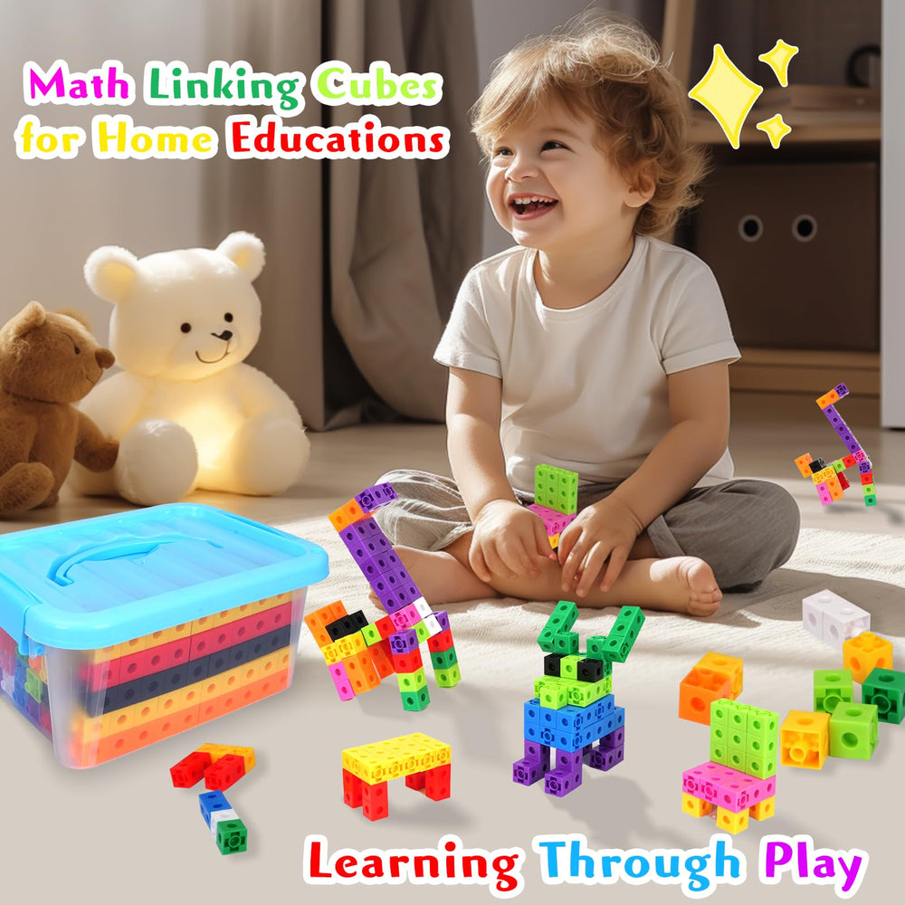 QUYSK lightweight plastic cubes designed for safe, easy handling by small hands.