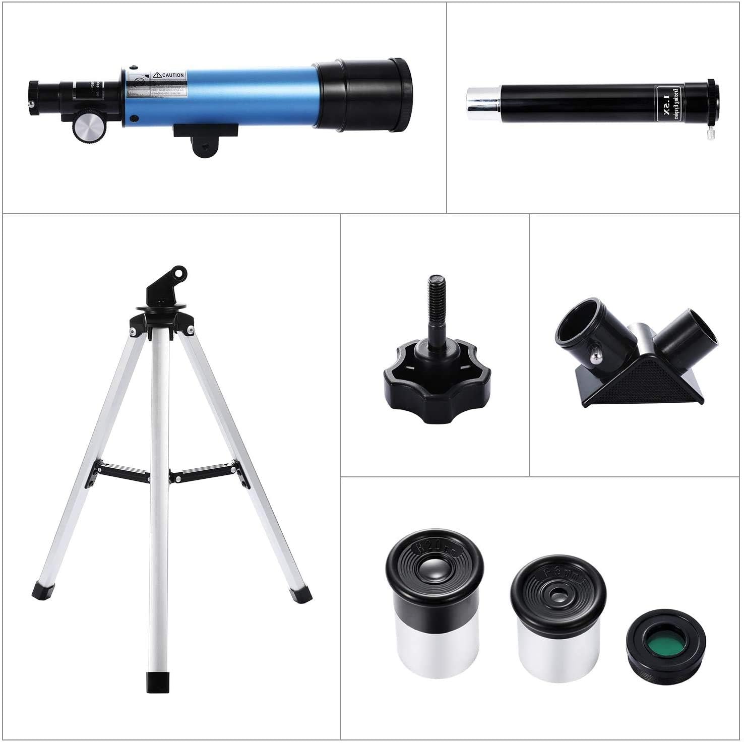QW telescope 50mm aperture assembly shot showing quick setup.
