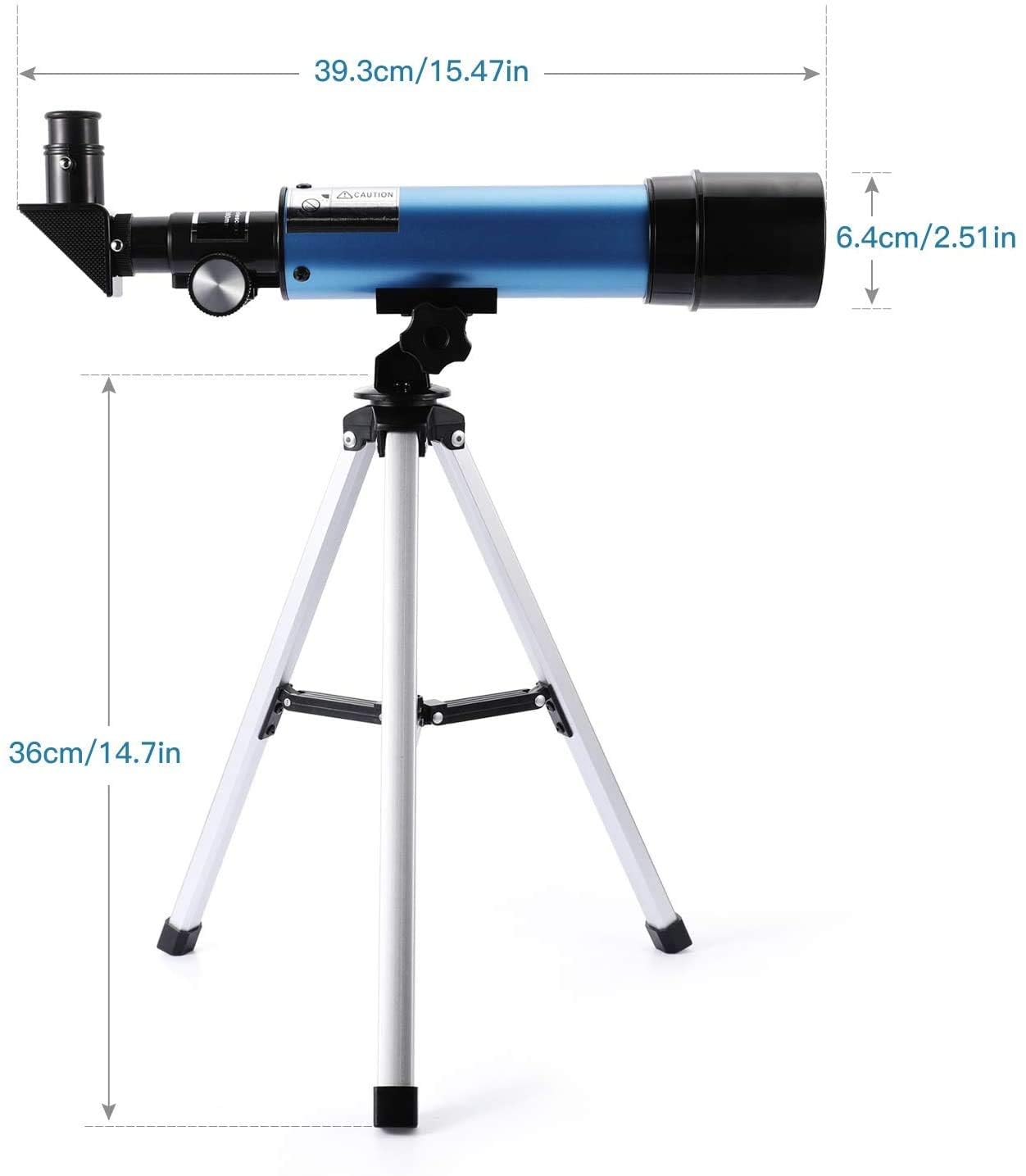 QW telescope adjustable aluminum tripod ensures stable viewing.