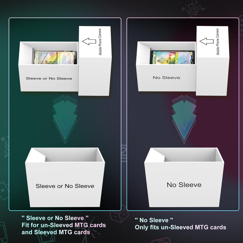QWUIU MTG Card Scanner Stand indirect lighting reduces glare.