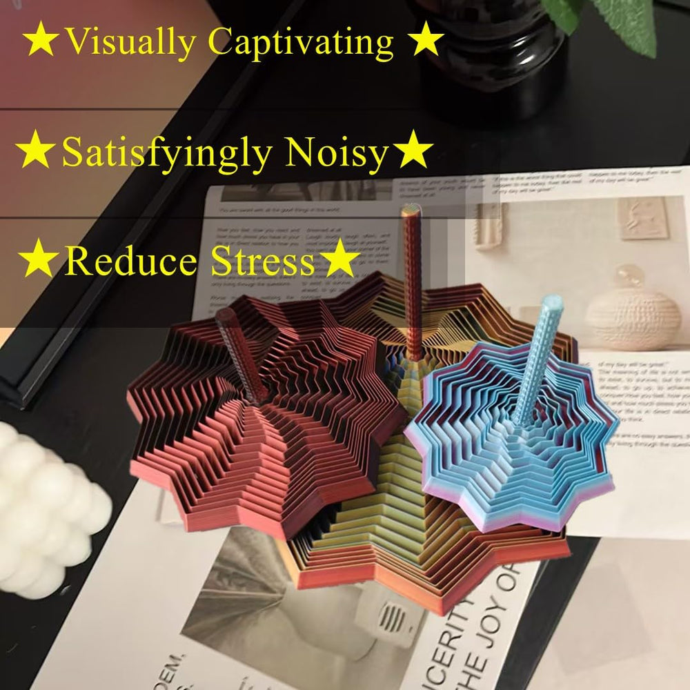 QWZFirst rainbow sensory star showcases vibrant colors during spins.