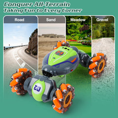 QXHOL RC stunt car LED lights enhance night driving