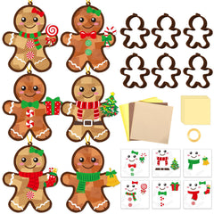 Qyeahkj gingerbread suncatchers kit packaging shows complete contents for creative holiday crafts