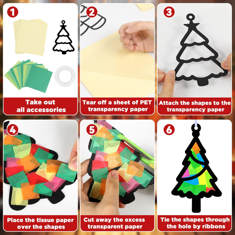 Qyeahkj red ribbon roll lets you hang finished suncatchers with style.