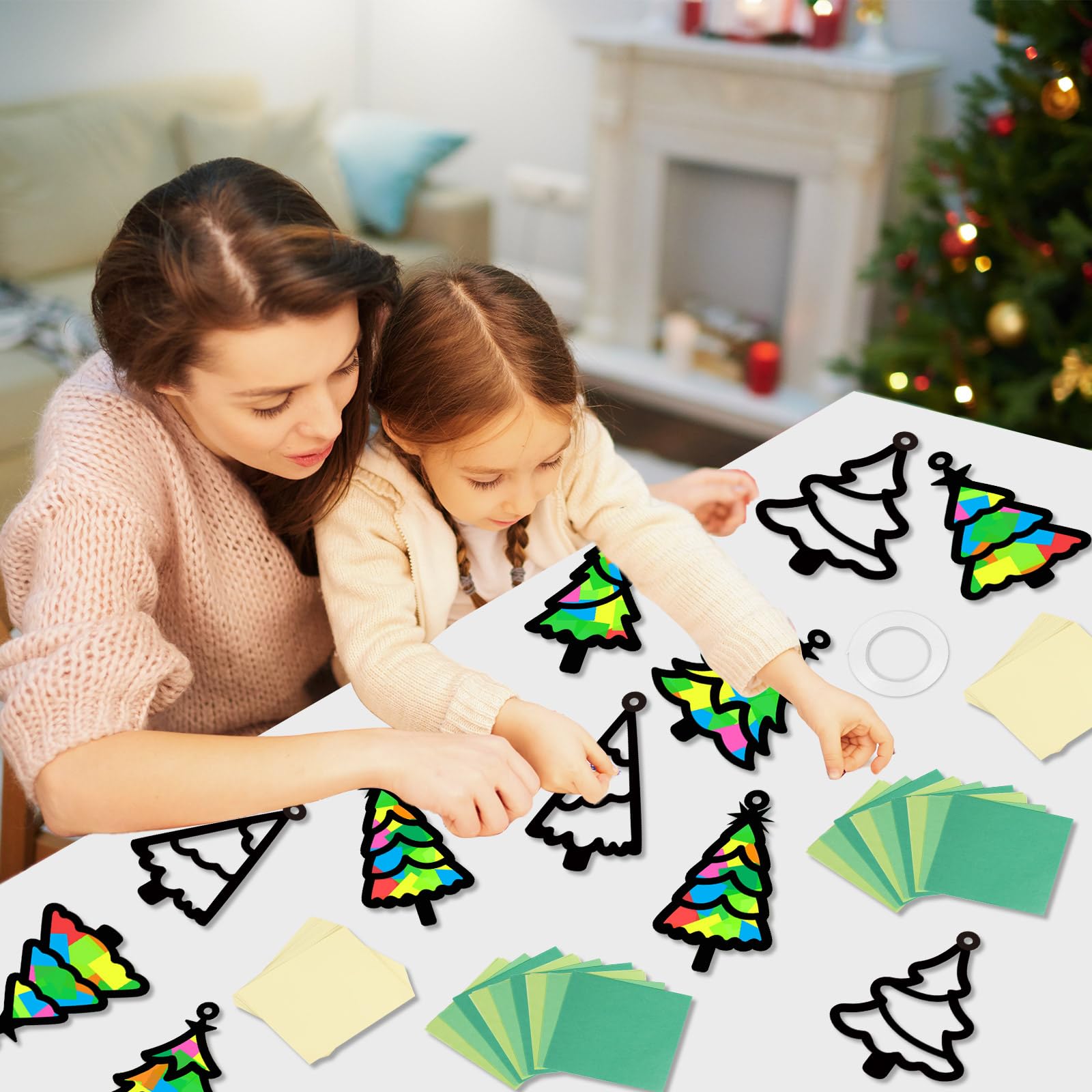Qyeahkj windows hanging decor idea suits classrooms and holiday parties.