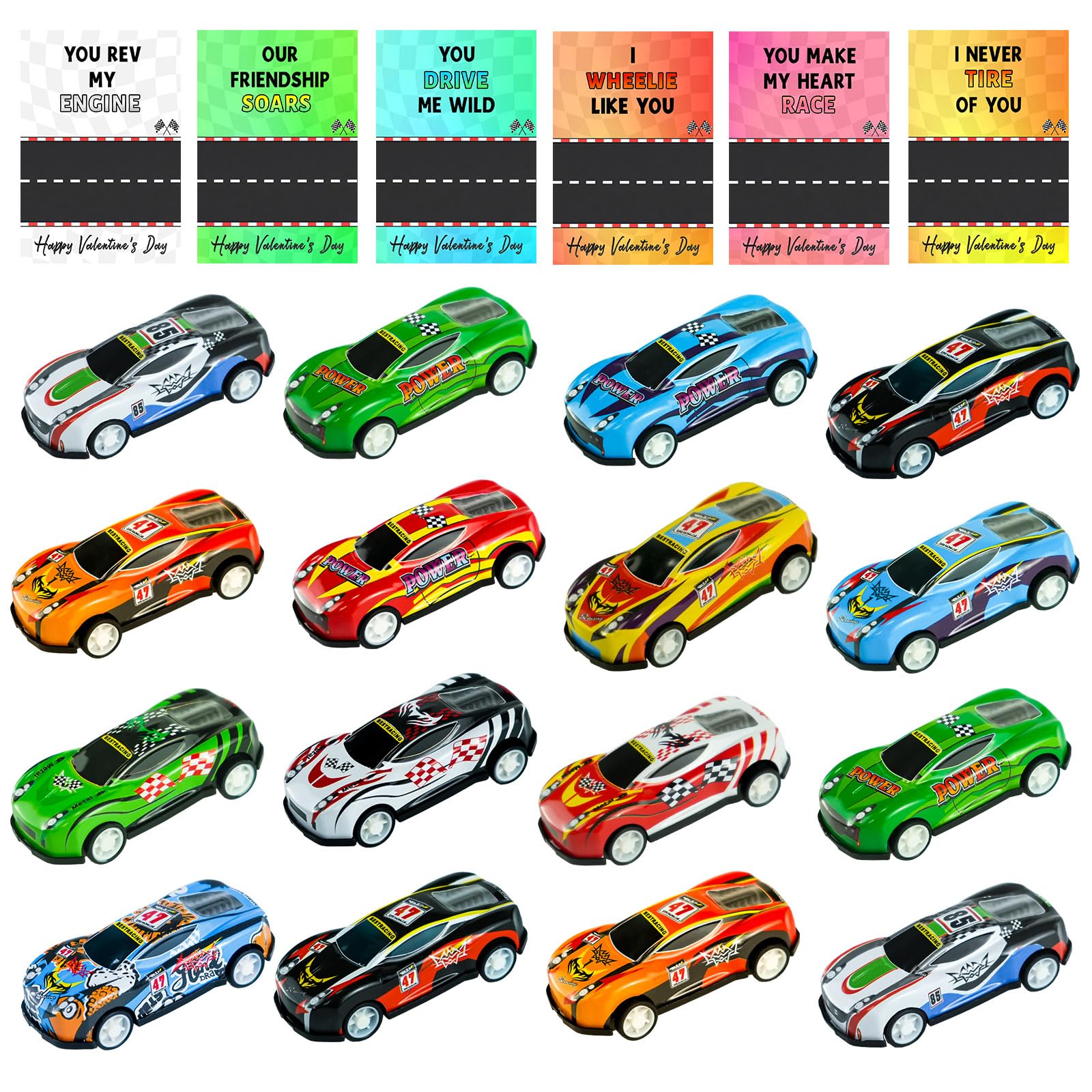 QYESQ pull-back cars 24-pack ideal for desks and screen-free fun