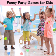 QYESQ kids enjoying waterproof bouncy balls indoors and outdoors