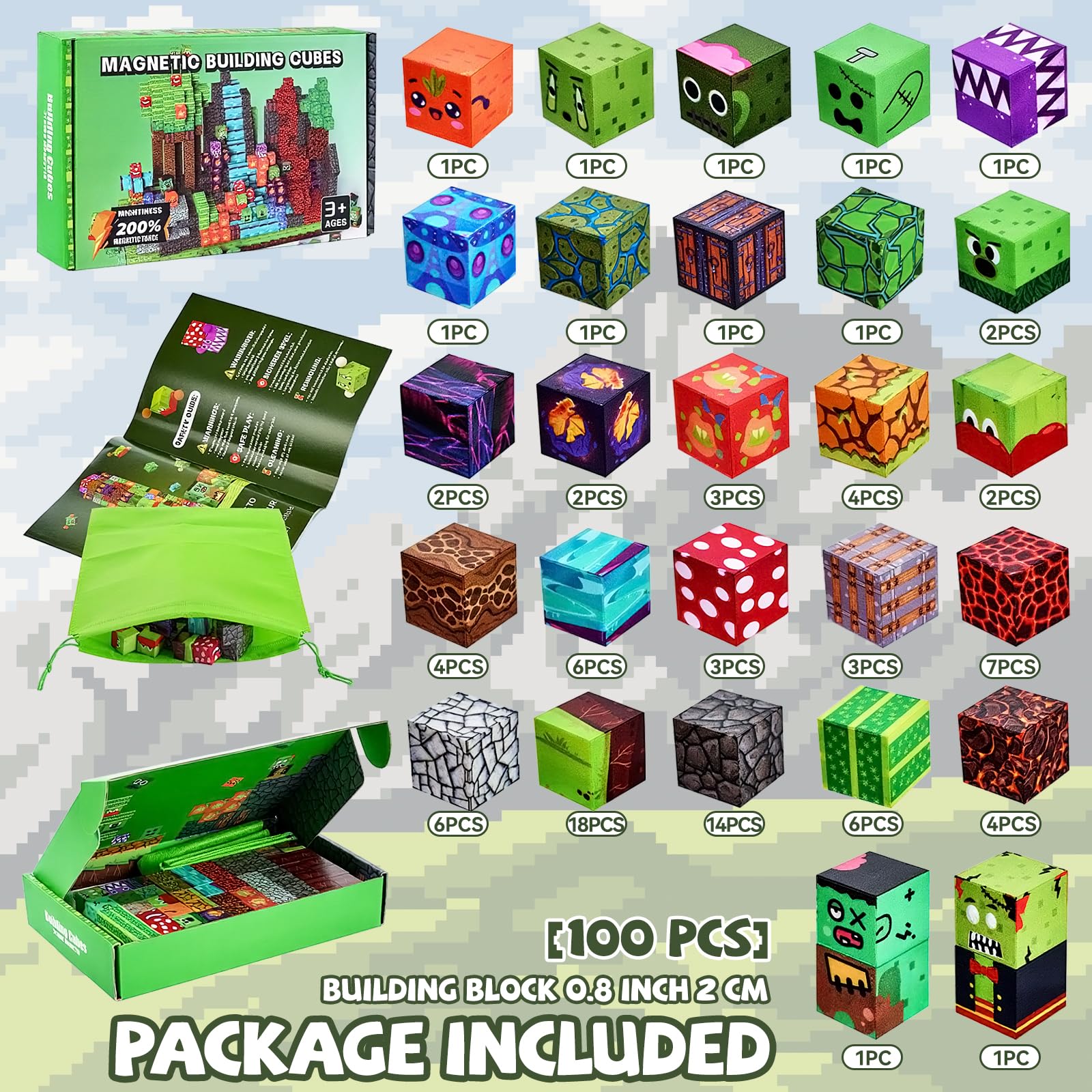 QYGYMXC forest set includes storybook patterns guiding imaginative play.