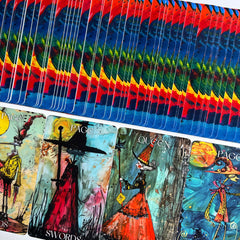 Qymagicz Graffiti Tarot Deck card artwork highlights dynamic lines and fairy tale themes