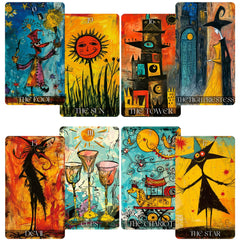 Qymagicz Graffiti Tarot Deck cover featuring vibrant graffiti art for collectors