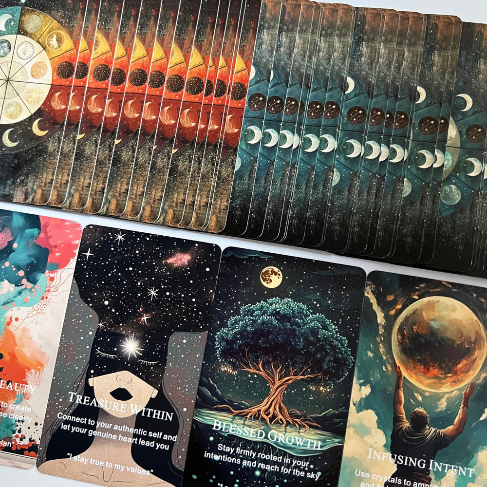 Qymagicz deck on ritual table inviting daily practice.